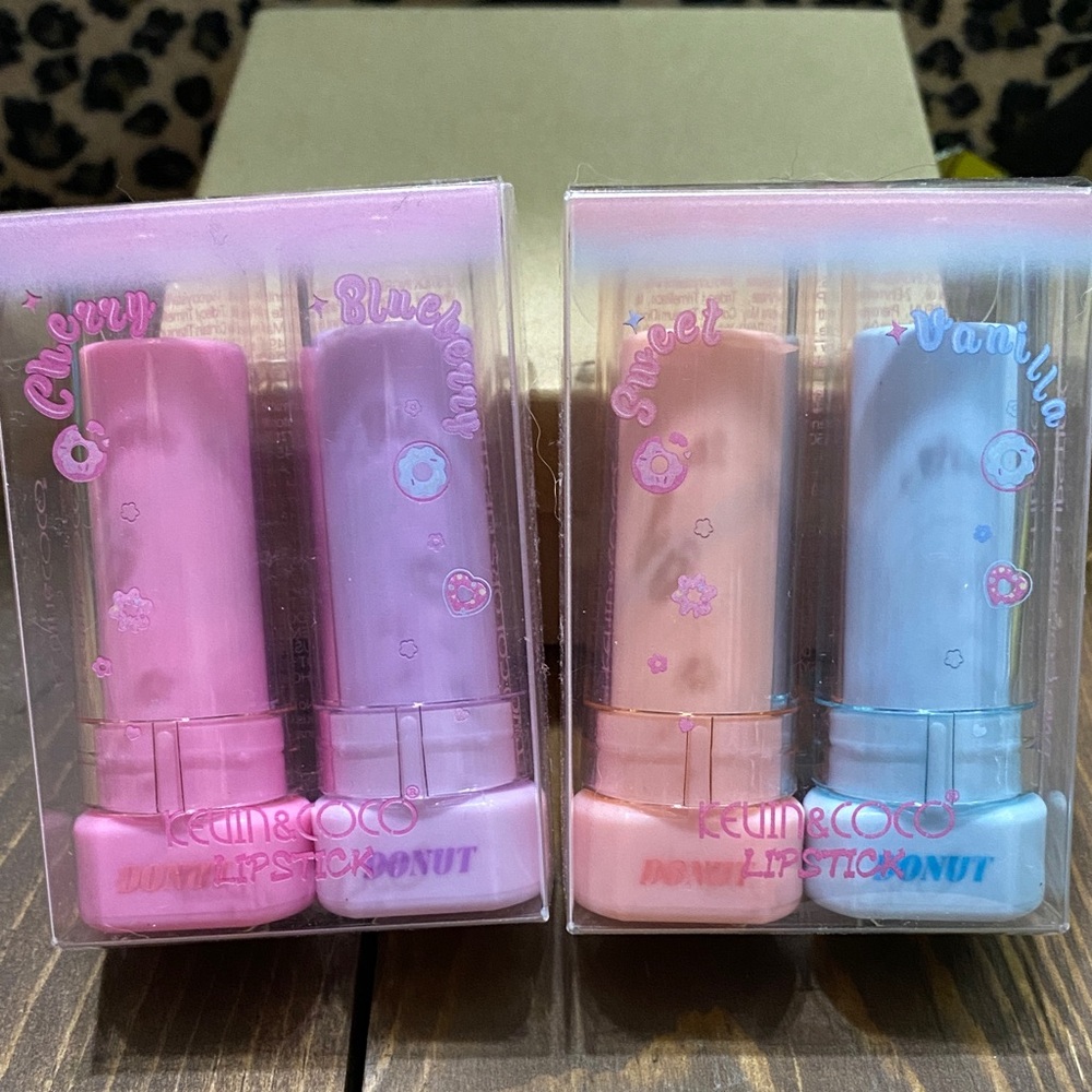 Kevin & Coco Lipstick Duos - Cherry, Blueberry, Sweet and Vanilla NWT